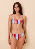 Daniela Bikini Top Cranberry Multi Stripe